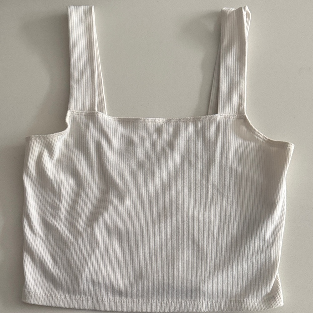 American Eagle Outfitters White Ribbed Camisole